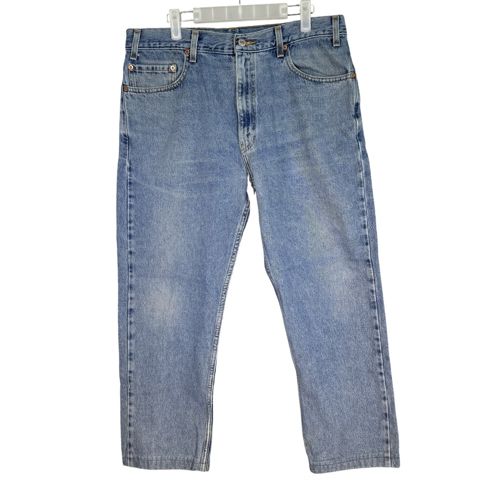 Vintage Levis 505 Jeans Mens 36x27 Blue Regular Fit Straight Leg Mid Wash 90s
